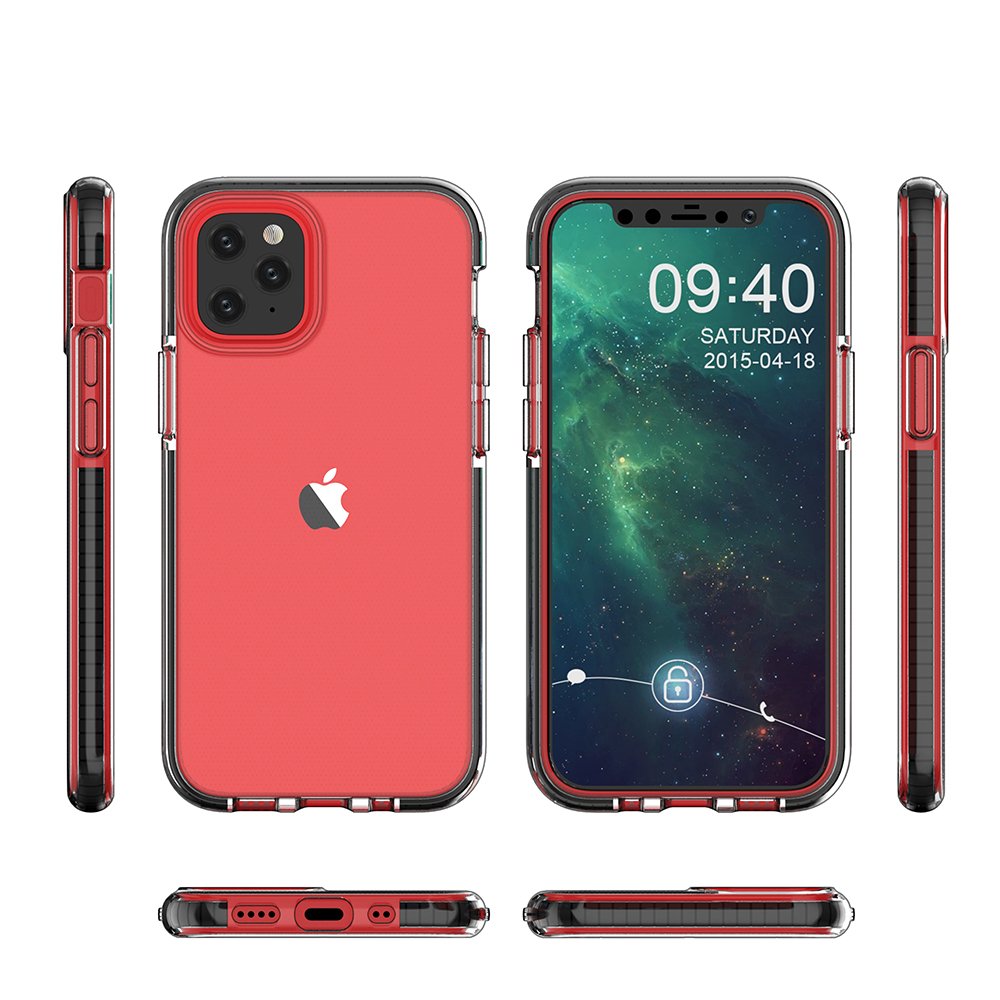 Spring clear TPU hoes voor Apple iPhone 12 Mini - lichtgroen
