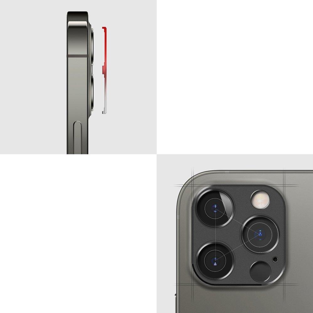 Ringke Camera Styling super duurzame camera lens protector voor Apple iPhone 12 Pro Max - grijs