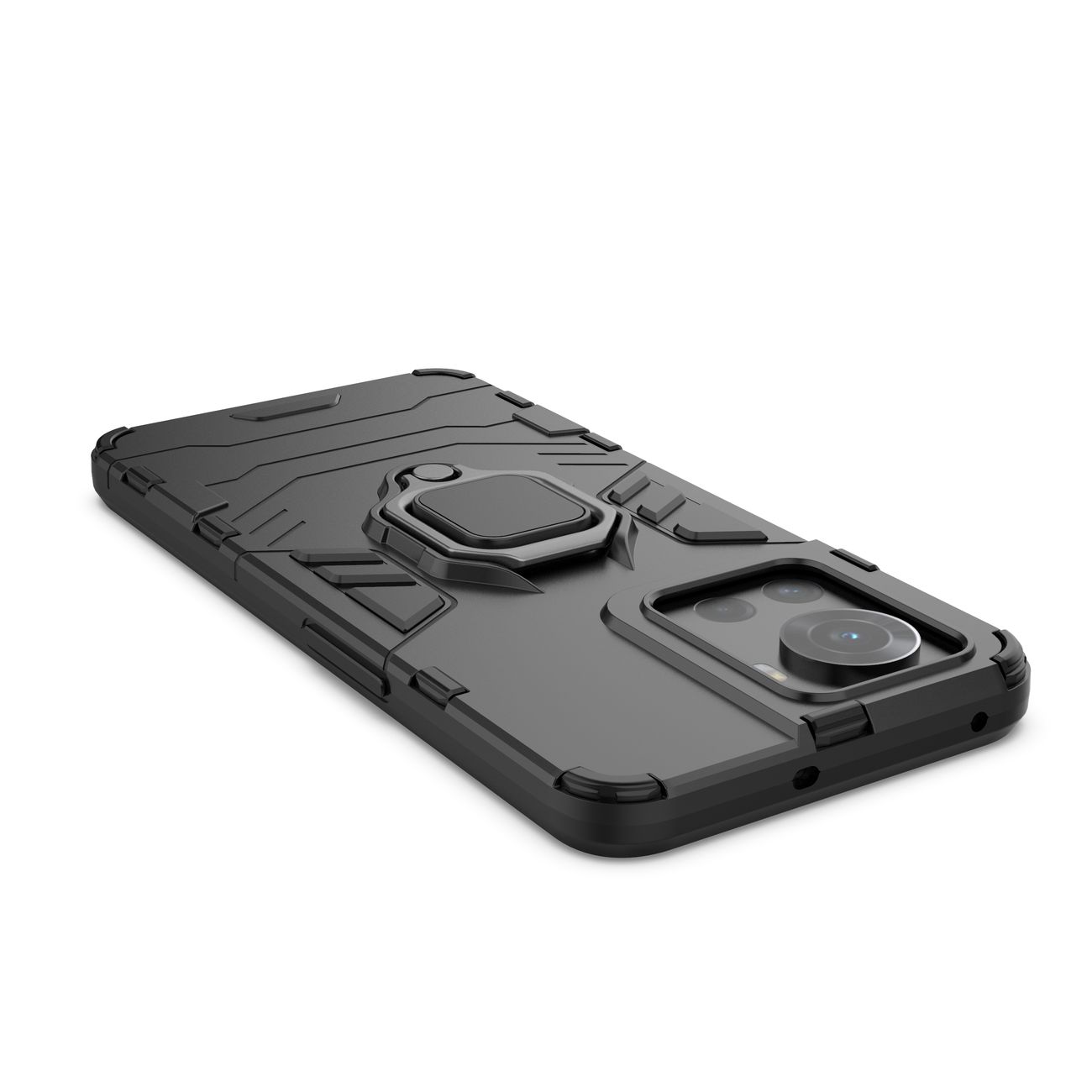 Stevige Ring Armor Case voor OnePlus Ace - zwart