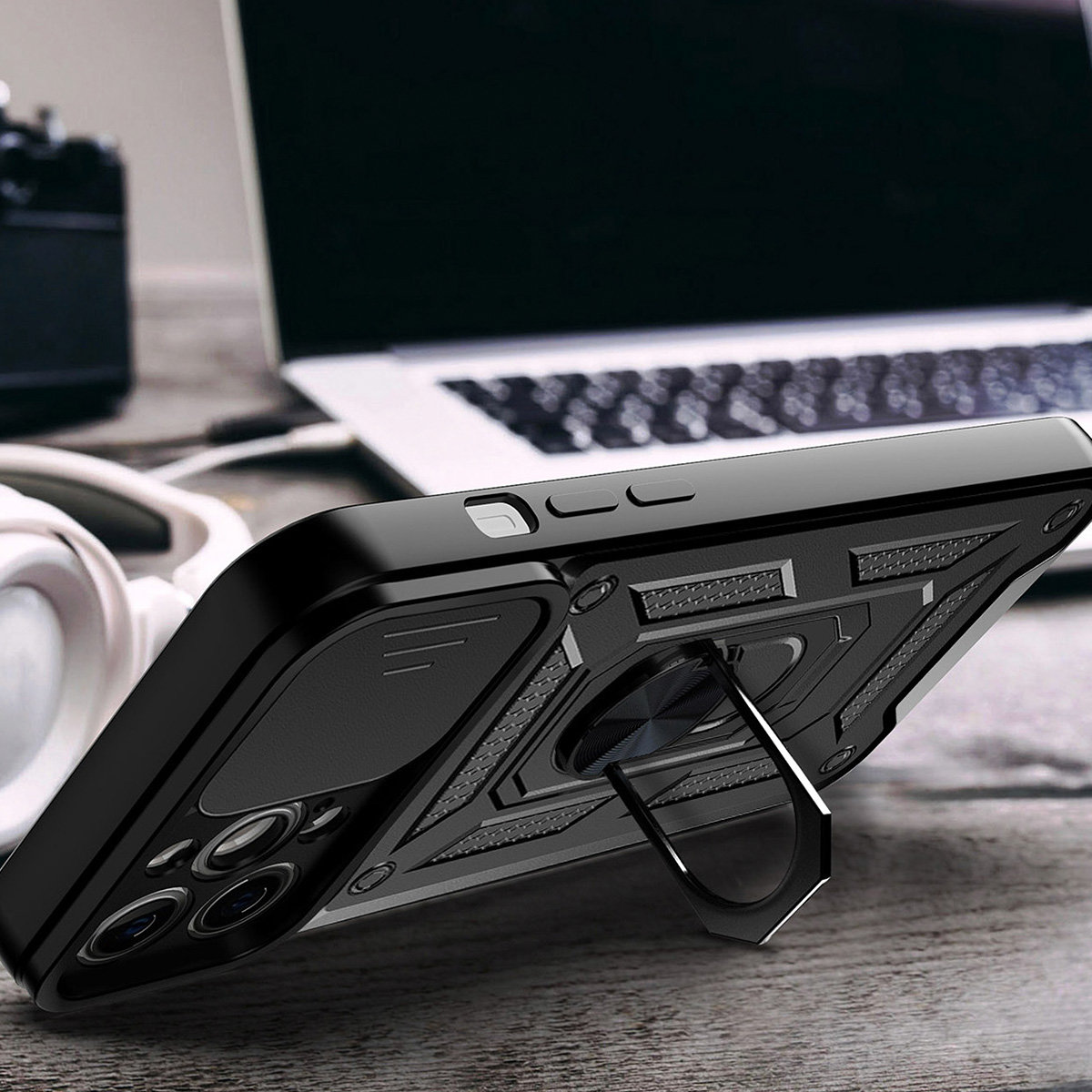 Hybride armor Camshield voor Realme 10 Pro - zwart