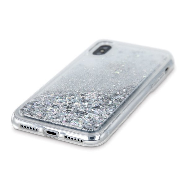 Glitter case voor Huawei Mate 30 Lite - zilver