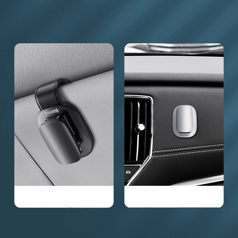 Baseus brilhouder voor in de auto – Zilver