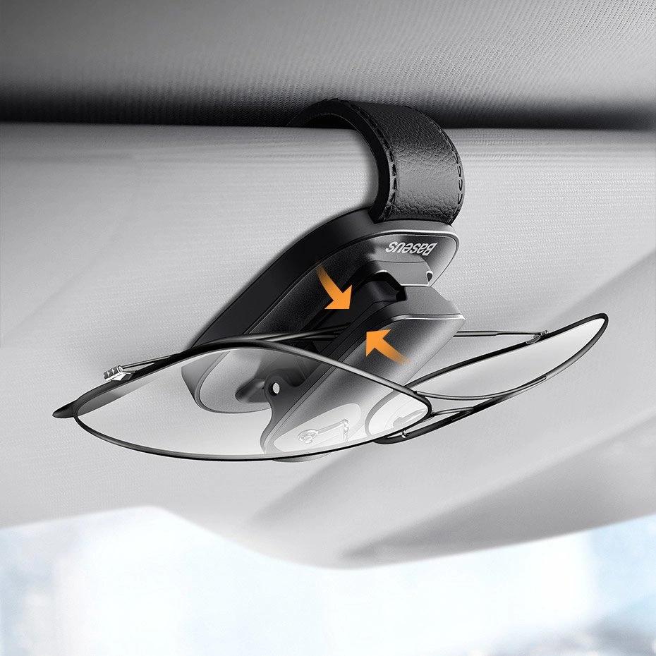 Baseus brilhouder voor in de auto – Zilver