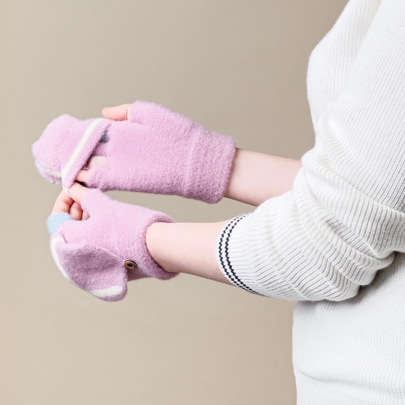 Dames-/kinder winterhandschoenen voor telefoon – Grijs