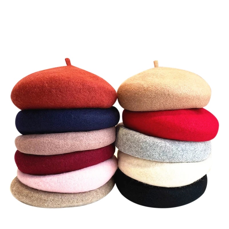 Dames baret - Lichtroze