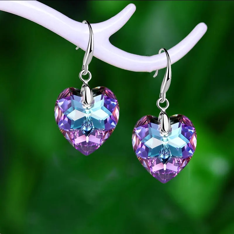 Oorbellen Beautiful Heart - Roze