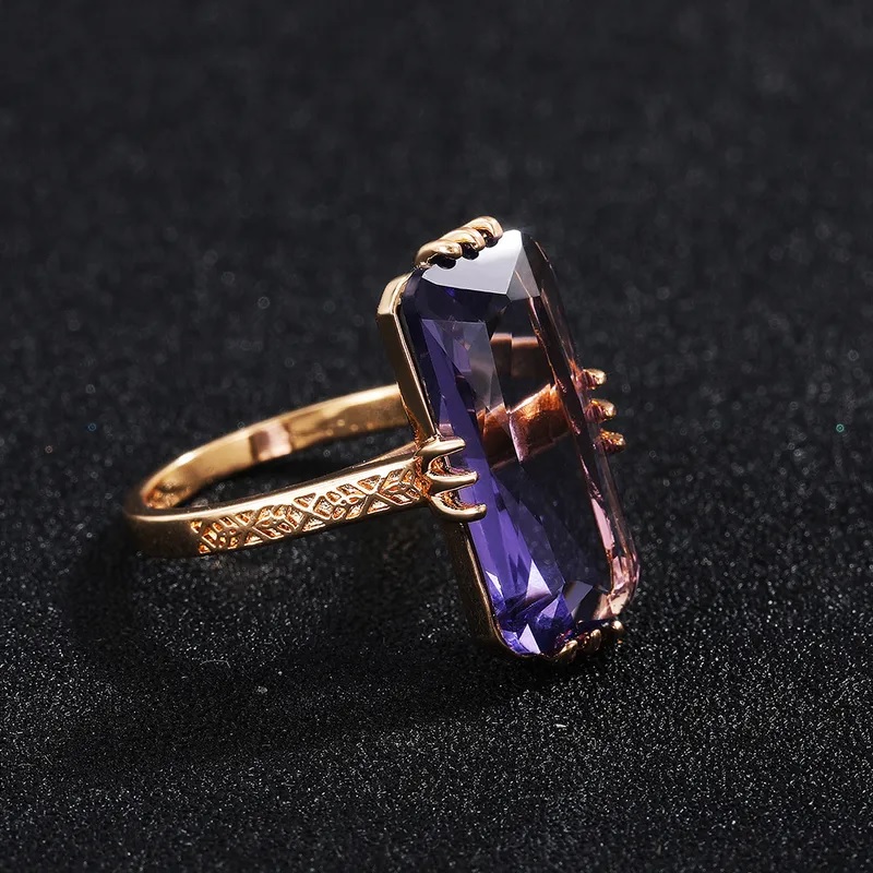Ring BO-34522 - Goud / Paars / 55mm