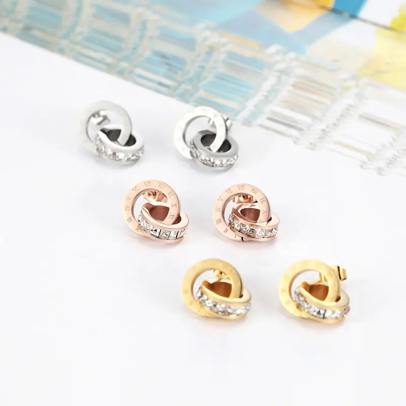 Oorbellen CA-28399 - Goud Roze
