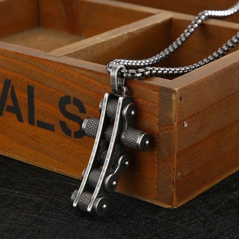 Ketting Chain Cross - Zwart
