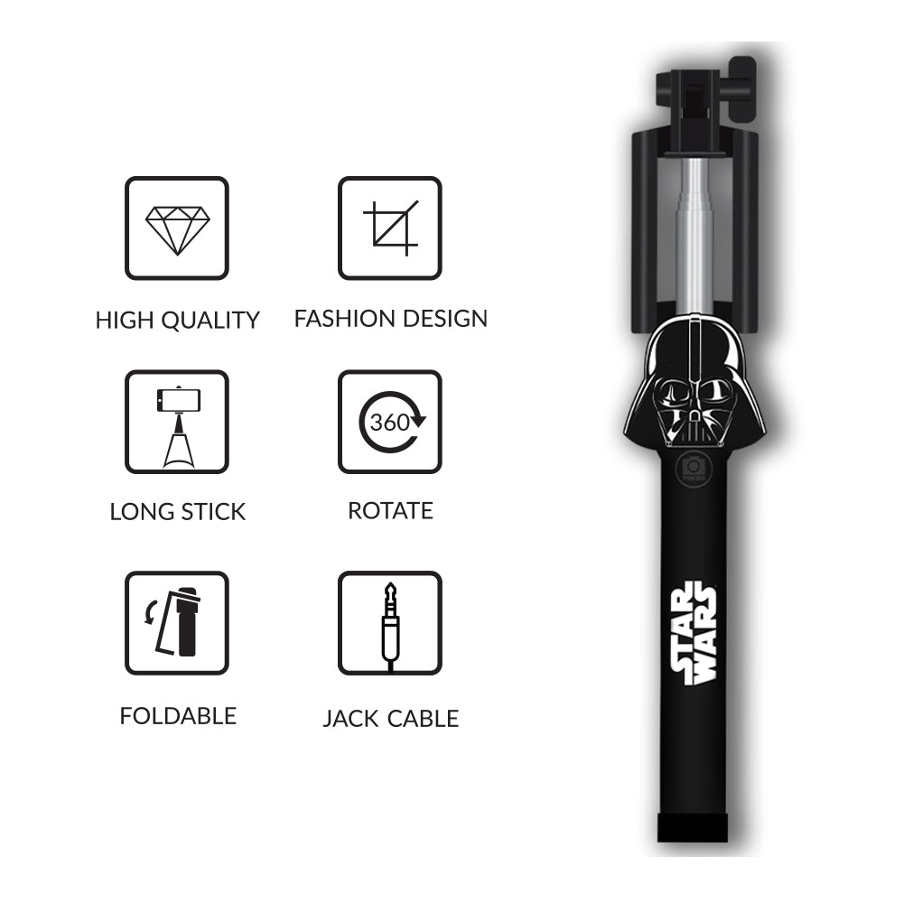 Draadloze selfie-stick Disney Mickey Mouse – Zwart