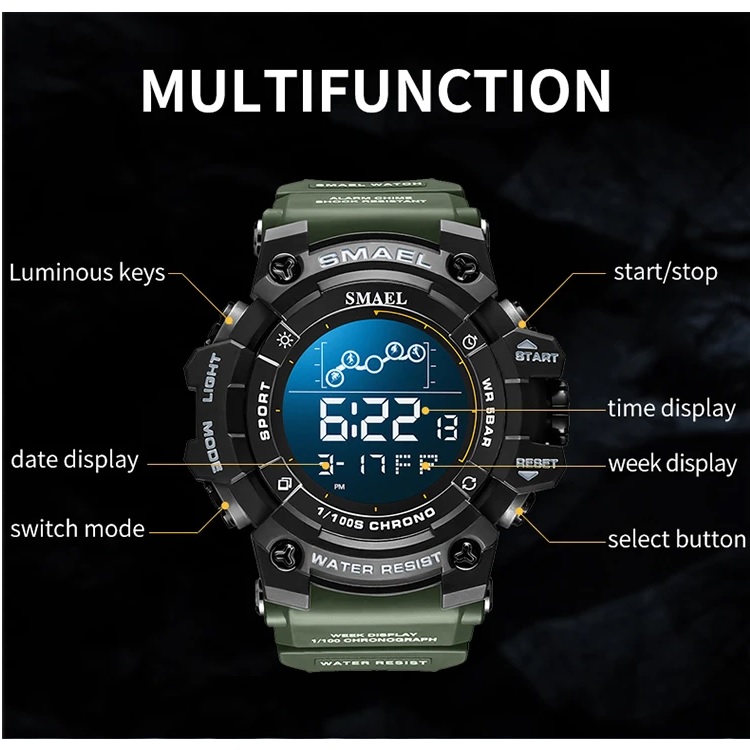 Horloge SMAEL DI-29465 - Wit / Blauw