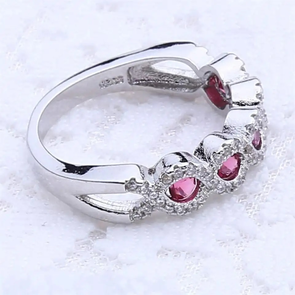 Ring EL - 29933 - Zilver / Roze / 62mm