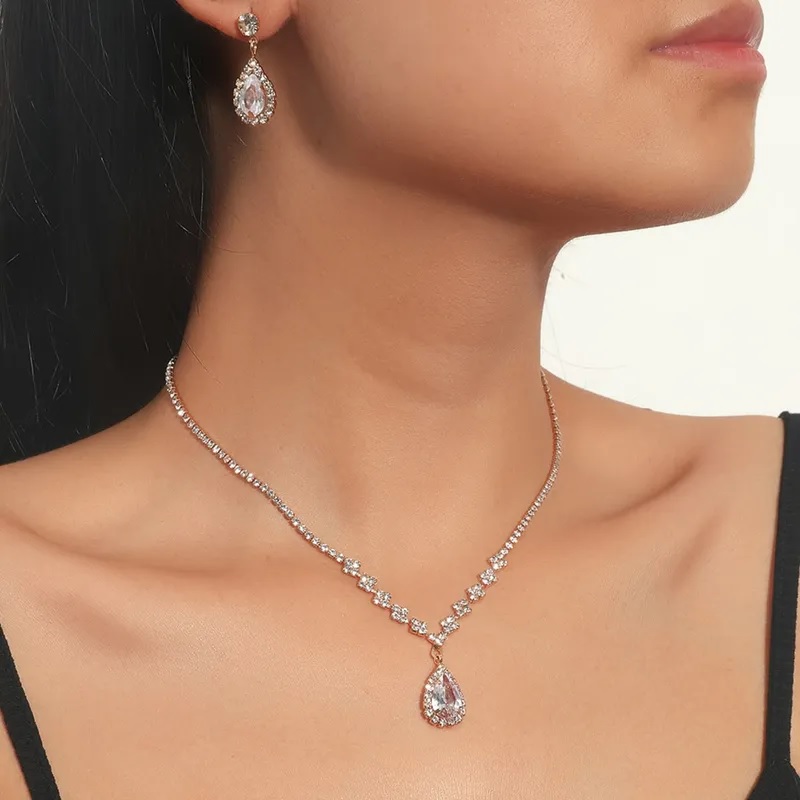 Set EM-29232 - Zilver / Kristal
