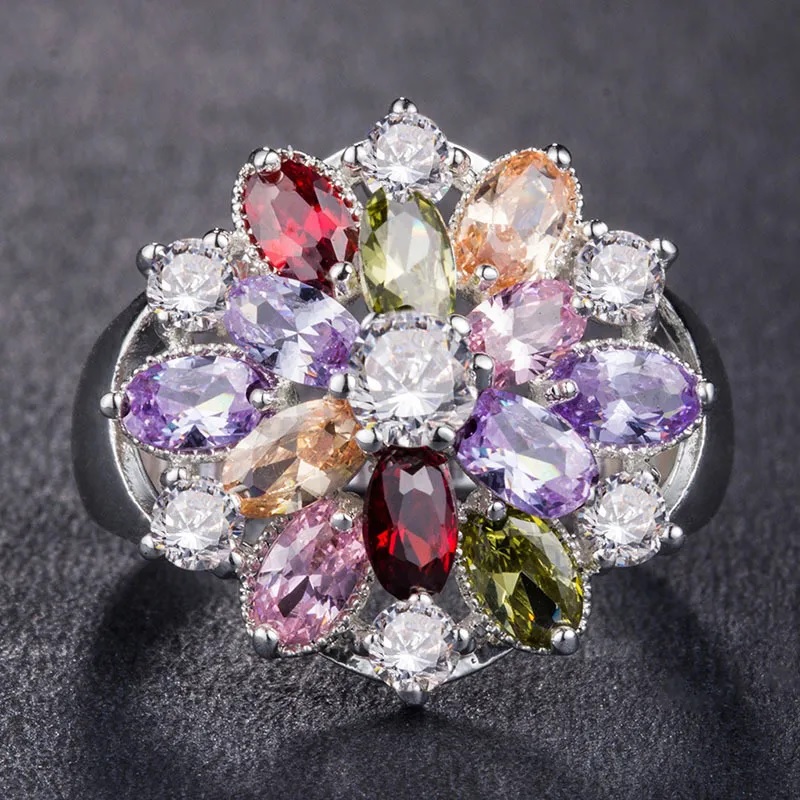 Ring GL-34530 - Zilver / Multicolor / 62mm