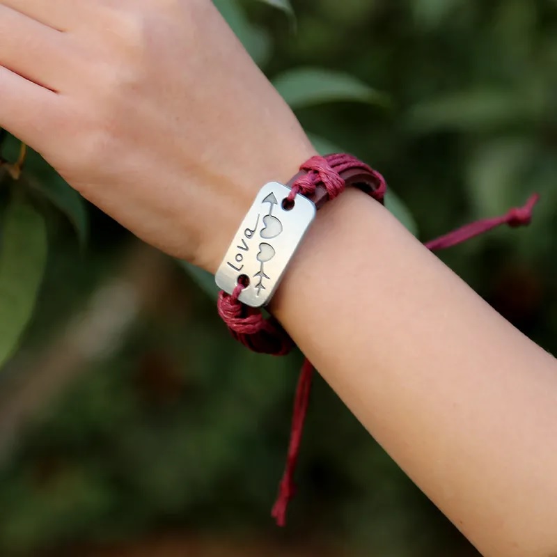 Armband Heart Arrow - Bruin