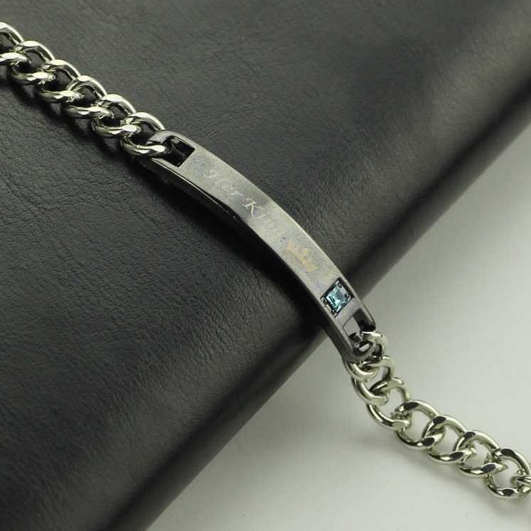 Armband His Queen - Zilver/Goud/Roze