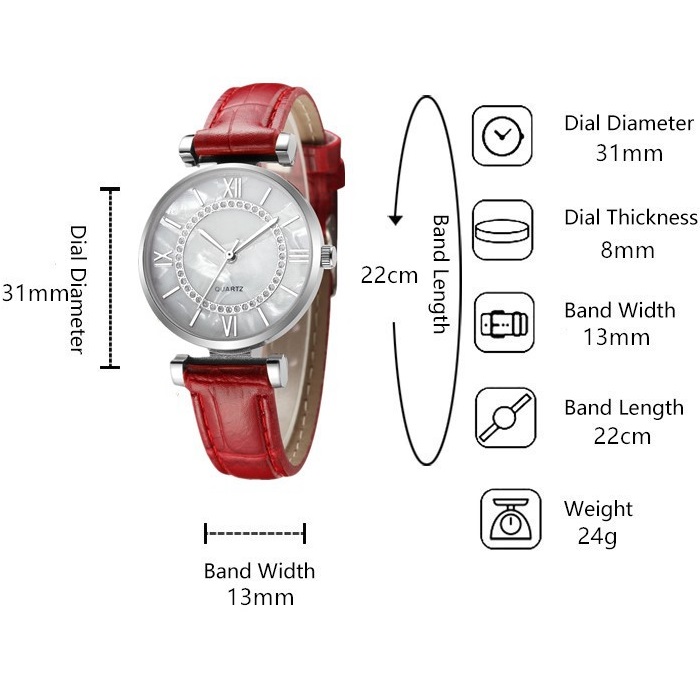 Horloge UR-12375 - Rood