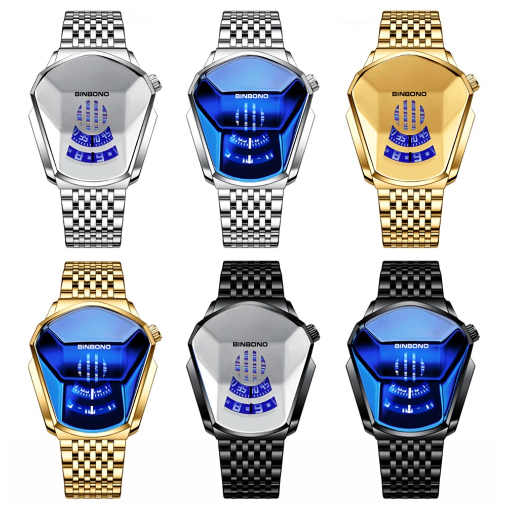 Herenhorloge MA-7495 - Goud / Blauw