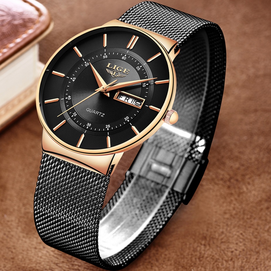 Horloge LIGE KI-6318 - Zwart / Blauw