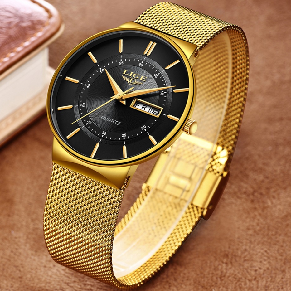 Horloge LIGE KI-6318 - Zwart / Blauw