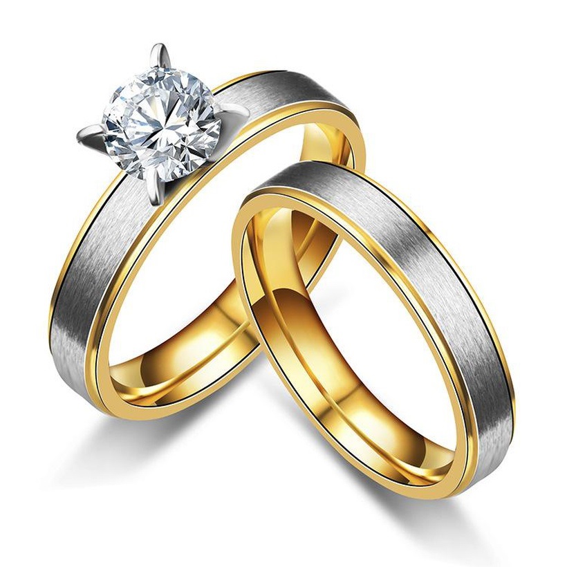 Herenring LO-17420 - Goud / Zilver / 55mm