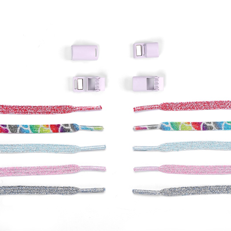 Magnetische veters CO-18682 - Donkergrijs / Glitter
