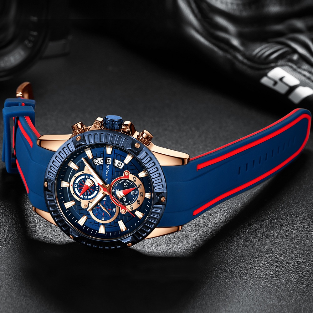 Horloge Mini Focus - Zwart / Blauw