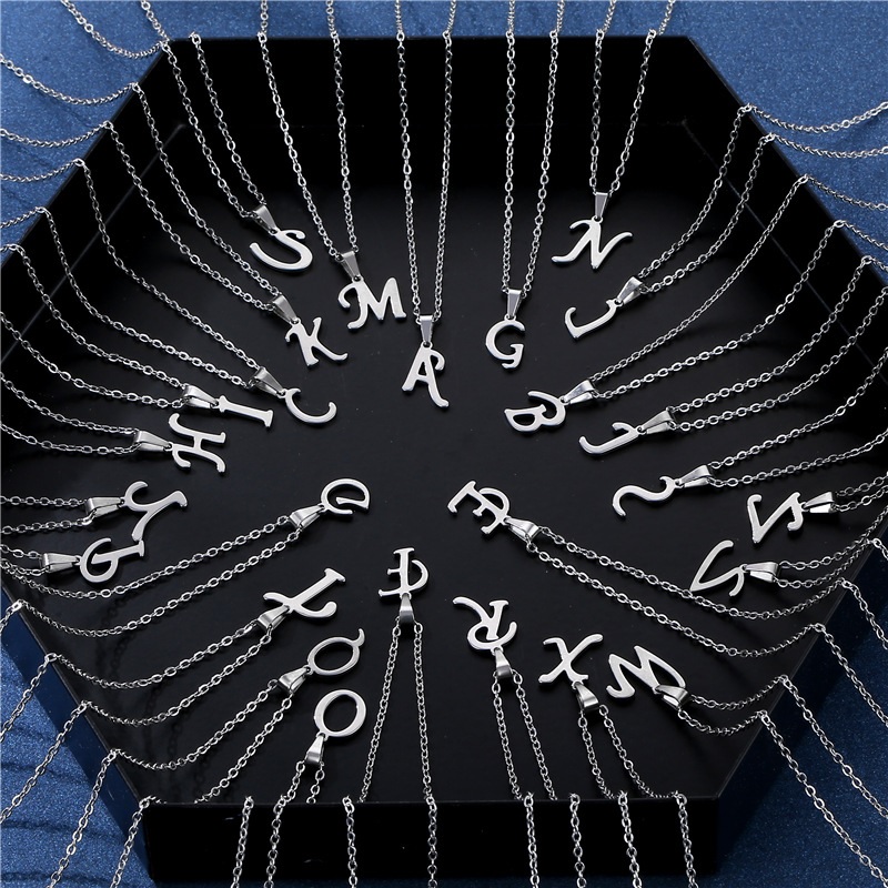 Halsketting AL-20706 - Q / Zilver