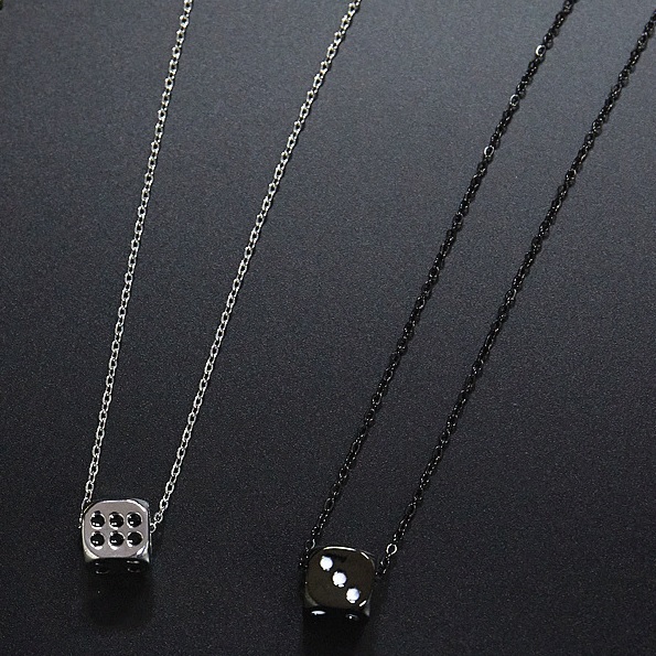 Dobbelsteenketting - Zwart