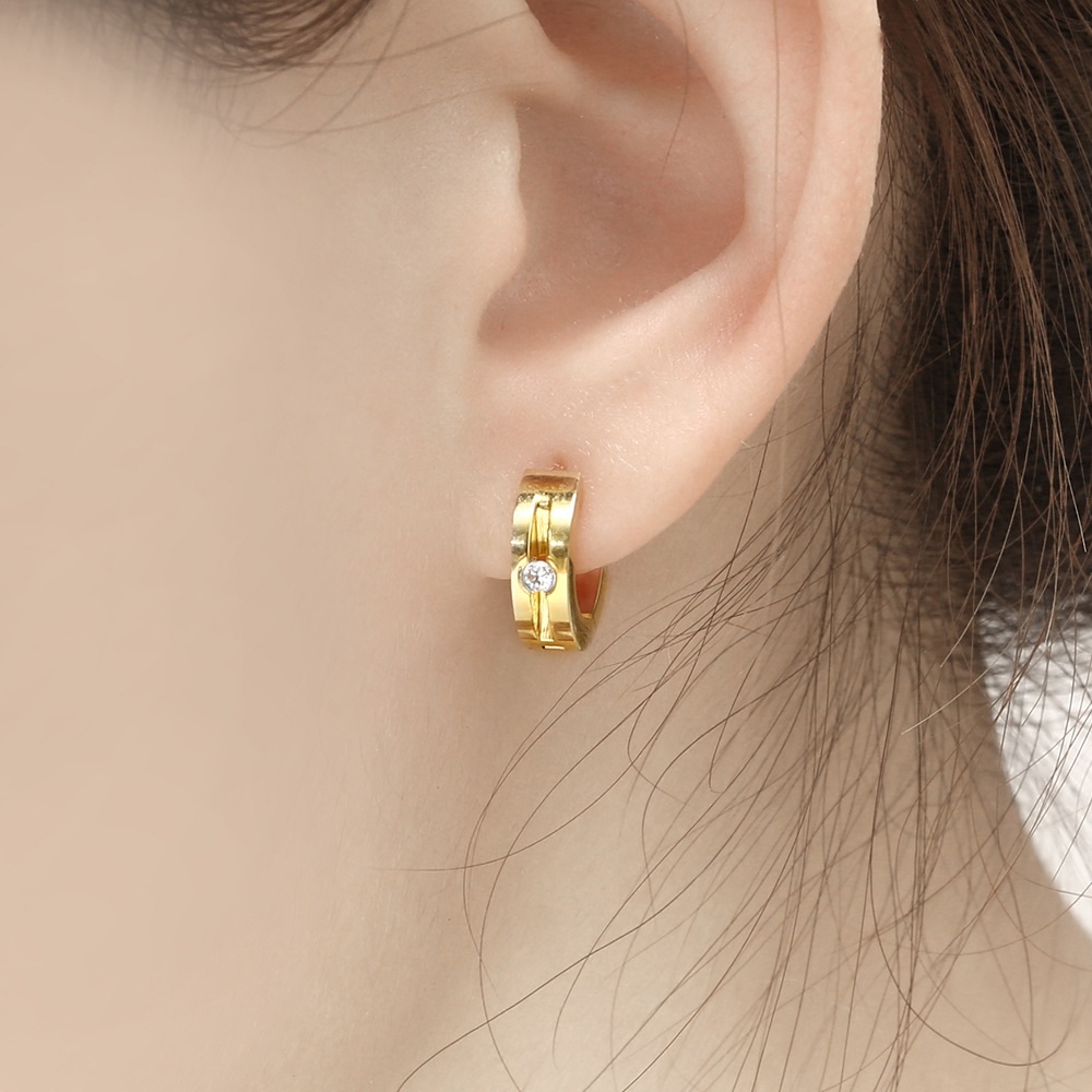 Oorbellen PR-21153 - Goud / Roze