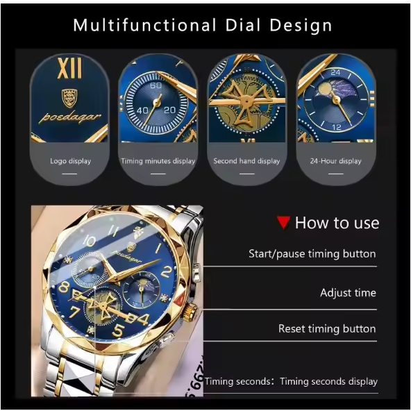 Horloge POEDAGAR - Zilver / Goud
