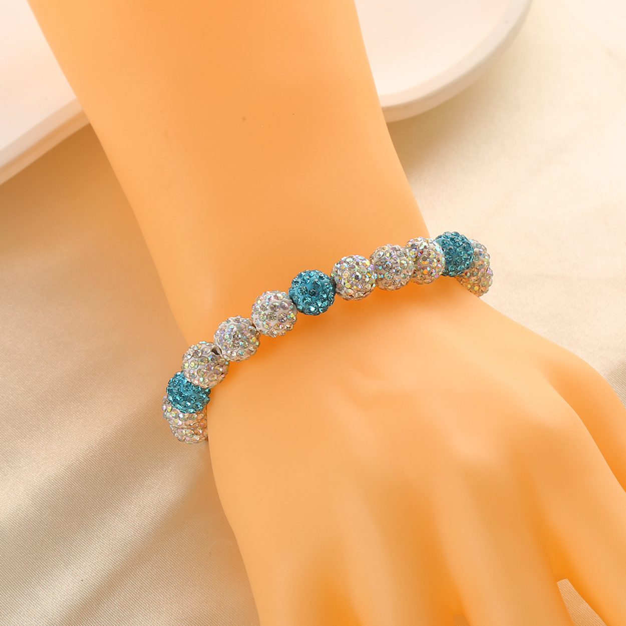 Damesarmband ZI-40047 - Geel / Wit / Blauw