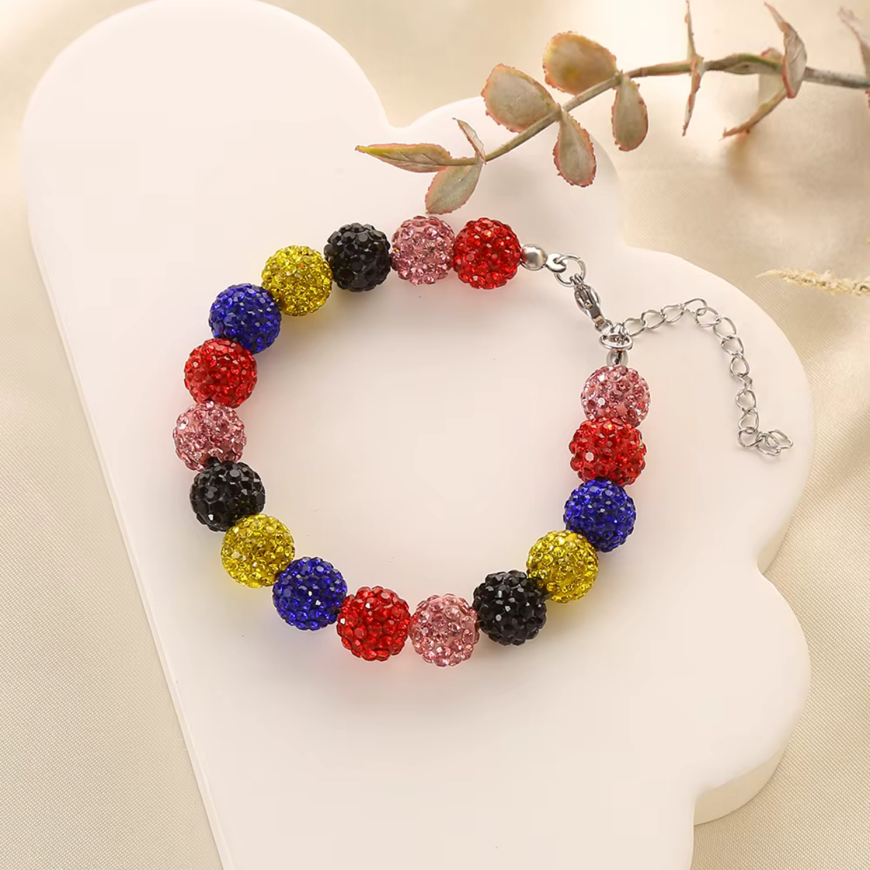Damesarmband ZI-40047 - Geel / Wit / Blauw