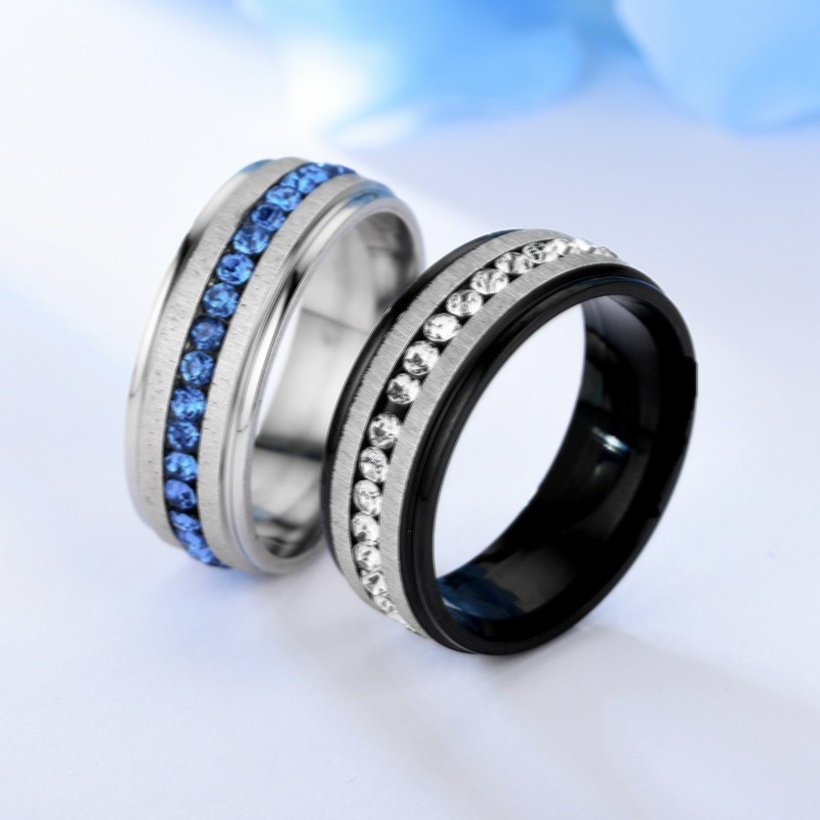 Ring NO-17172 - Zilver / Blauw / 69mm