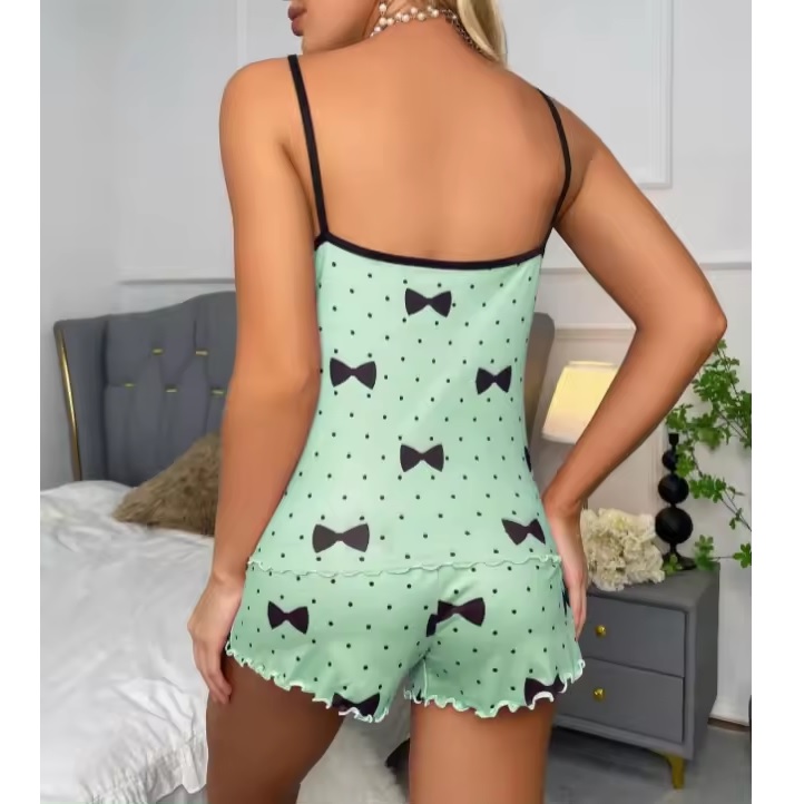Korte dames pyjama BO-30584 - Blauw / XL