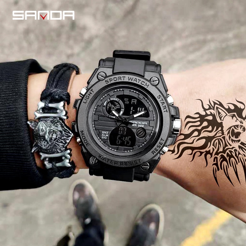 Horloge SANDA VI-14295 - Groen / Zwart
