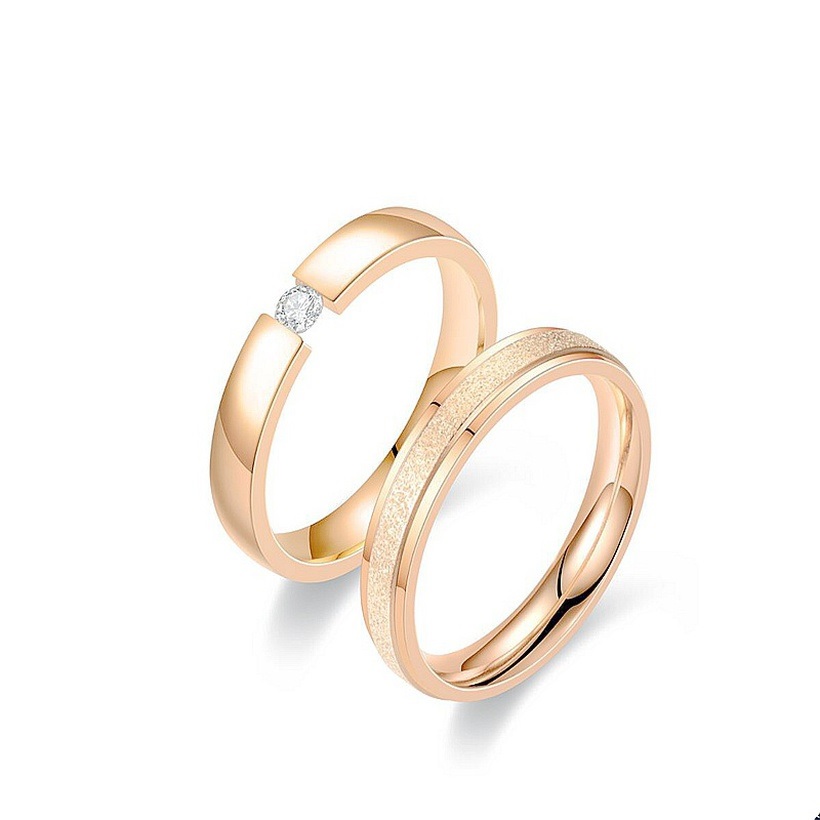 Damesring SY-17536 - Goud / Roze / 49mm