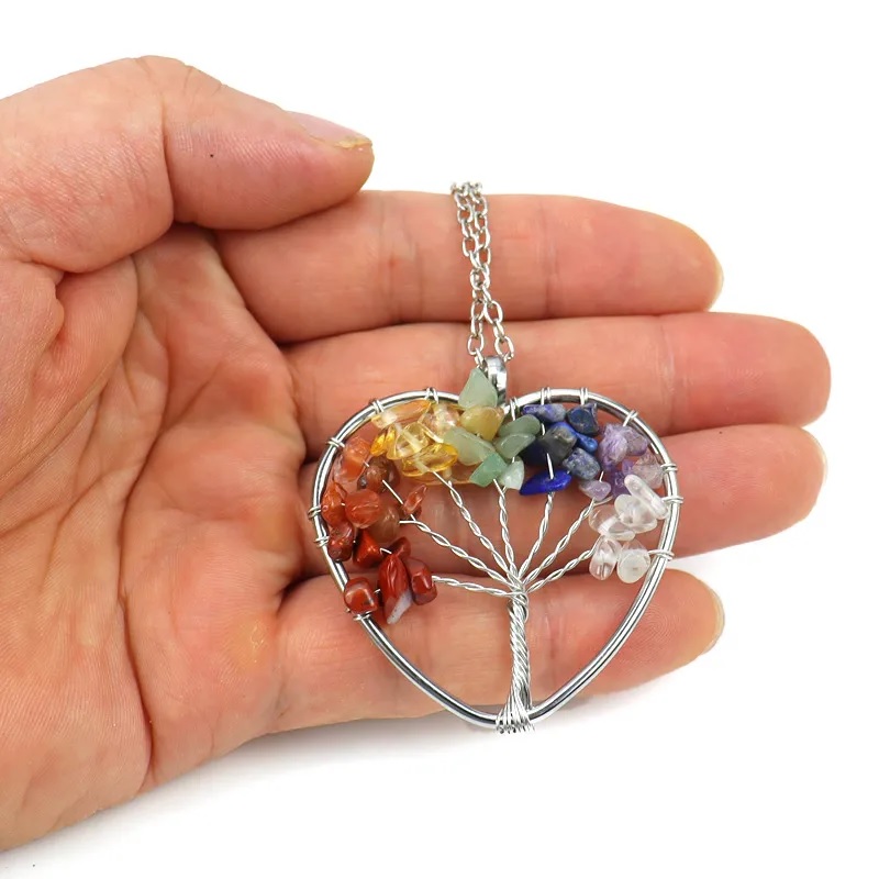 Halsketting Tree Heart - Oranje
