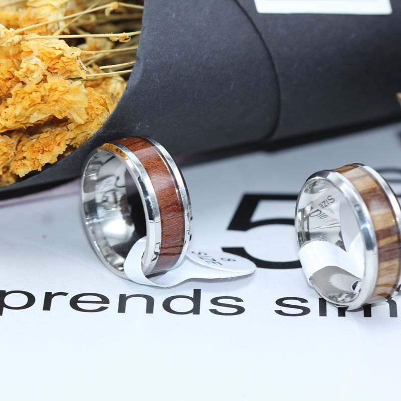 Ring WO-17178 - Zilver/Donkerbruin/65mm