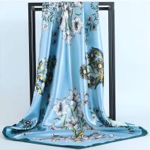 Sjaal KA-33859 - Blauw / Bloemen