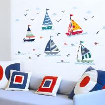 Muursticker / Behang Bootjes