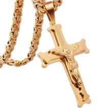 Ketting met Kruis JC-38700 - Goud / 60cm