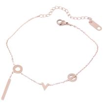 Enkelbandje PR-21001 - Goud / Roze