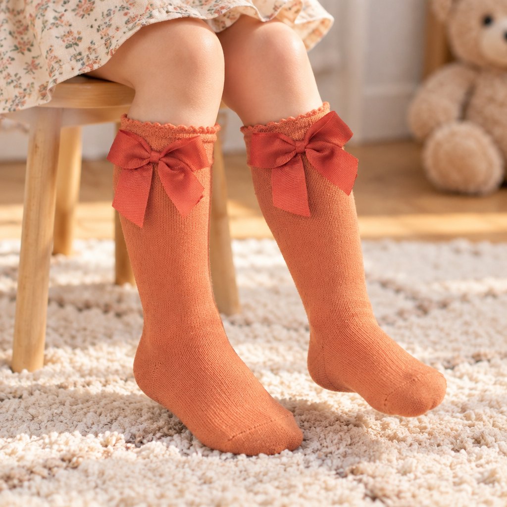 Kinder kniekousen SW-22324 - Oranje / S