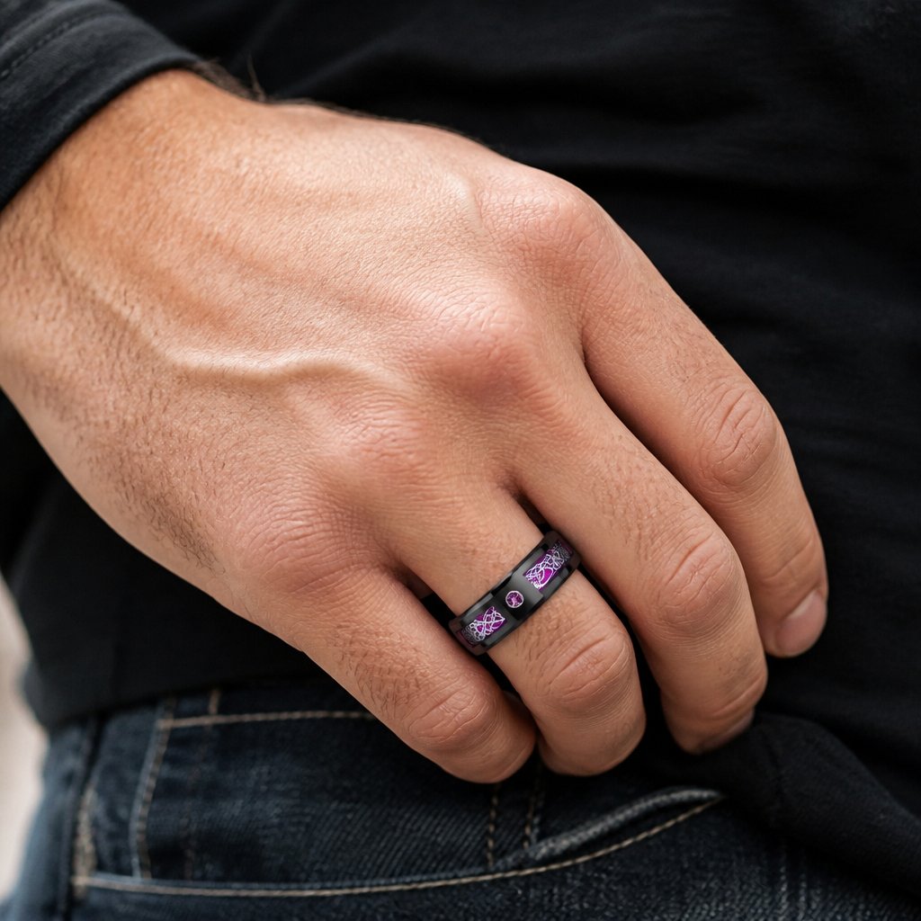 Ring GA-31918 - Zwart / Paars / 57mm