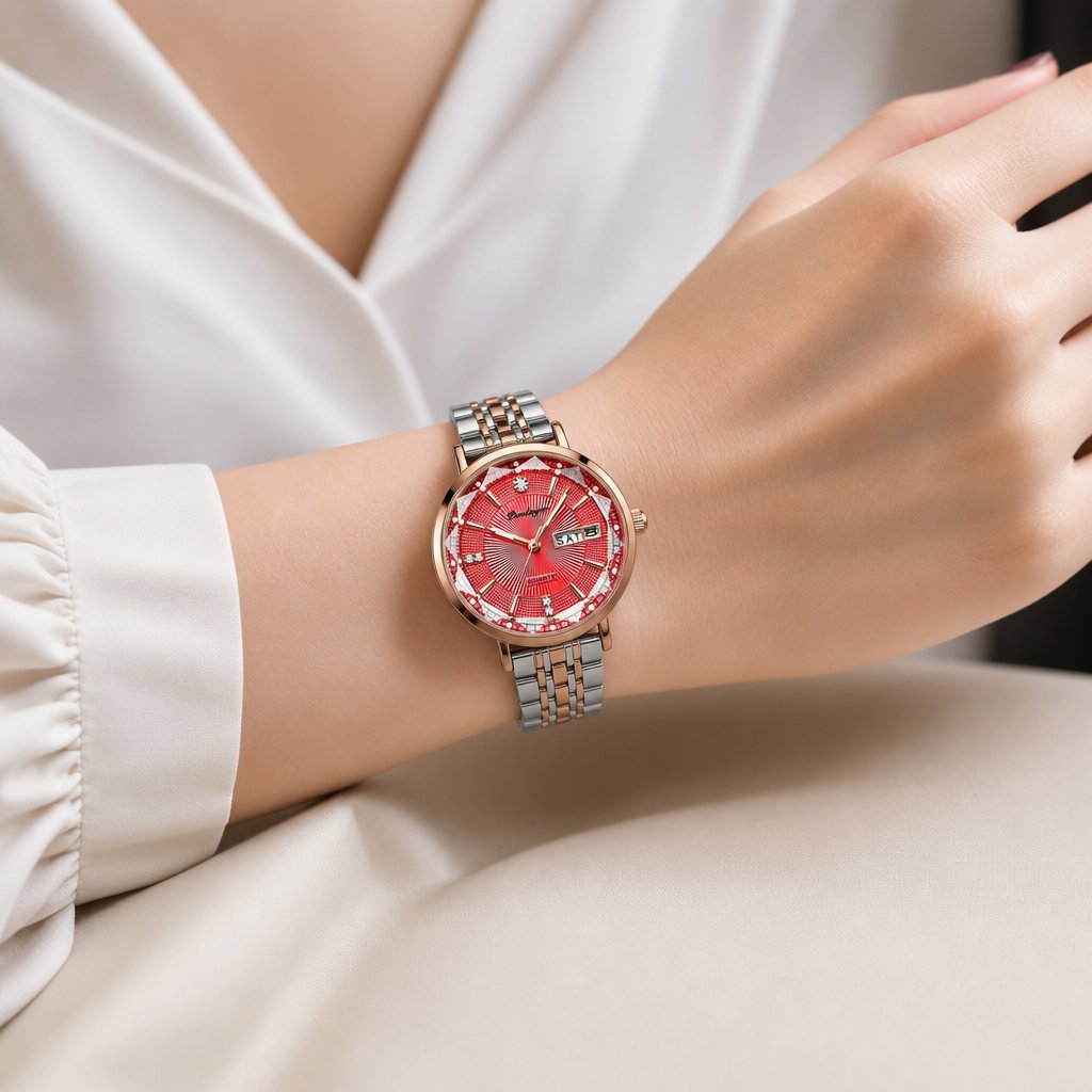 Horloge POEDAGAR CR-35036 - Rood