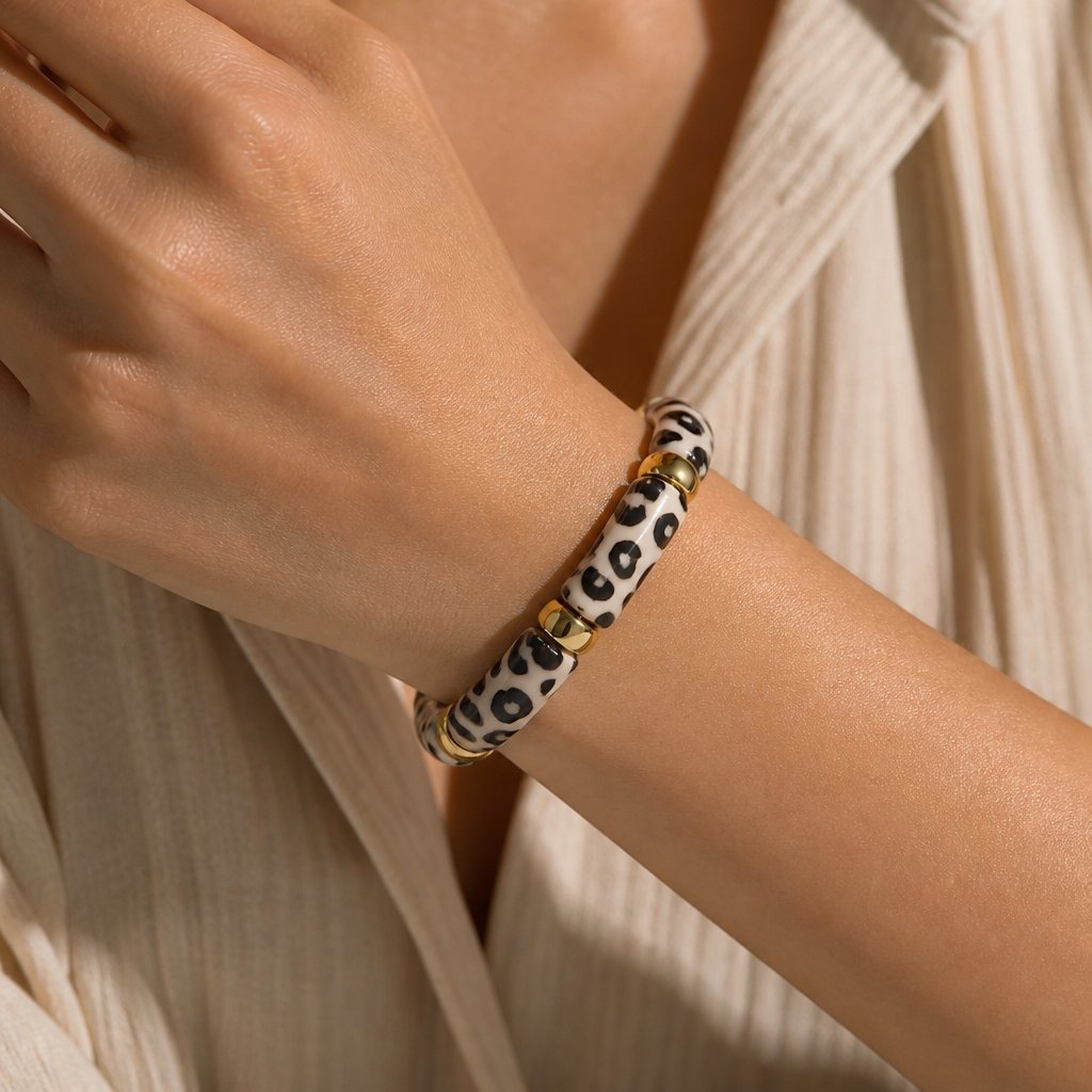 Dames Armband LP-40936 - Zwart/Wit
