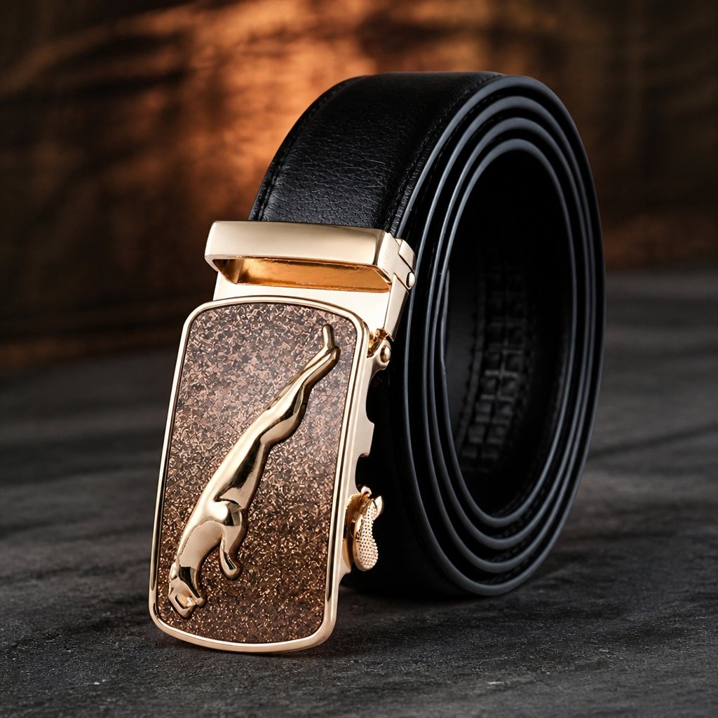 Riem CH-5210 - Zwart / Goud / Bruin